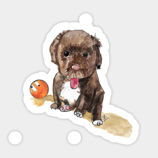 Nana is a spaniel Sticker by Fradema